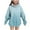 Light Blue, variant on Cethrio Girls Sweatshirts Size 7-8 T, Loose Fit Thermal Pullover Gradient Print Girls Hoodies Multicolor