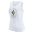 thumbnail image 2 of Women's WEAR by Erin Andrews  White New Orleans Saints Ribbed Graphic Tank Top, 2 of 5