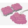 thumbnail image 5 of Inkdotpot Hang Tags Happy Birthday Favor Bracket Shape Gift Tags Real Rose Gold Foil Bonbonniere Tag Pack Of 50, 5 of 7