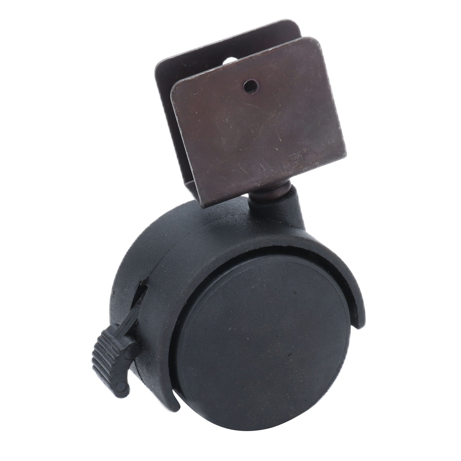 Brrnoo 4Pcs Caster U Shape Bracket Rubber Swivel Brake Wheels