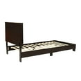 thumbnail image 4 of Poundex Furniture Twin Faux Leather Bed Frame with 12 Slats in Brown, 4 of 5