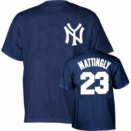 Don Mattingly Day - New York Yankees Don Mattingly Navy Name and Number T-Shirt (2X)