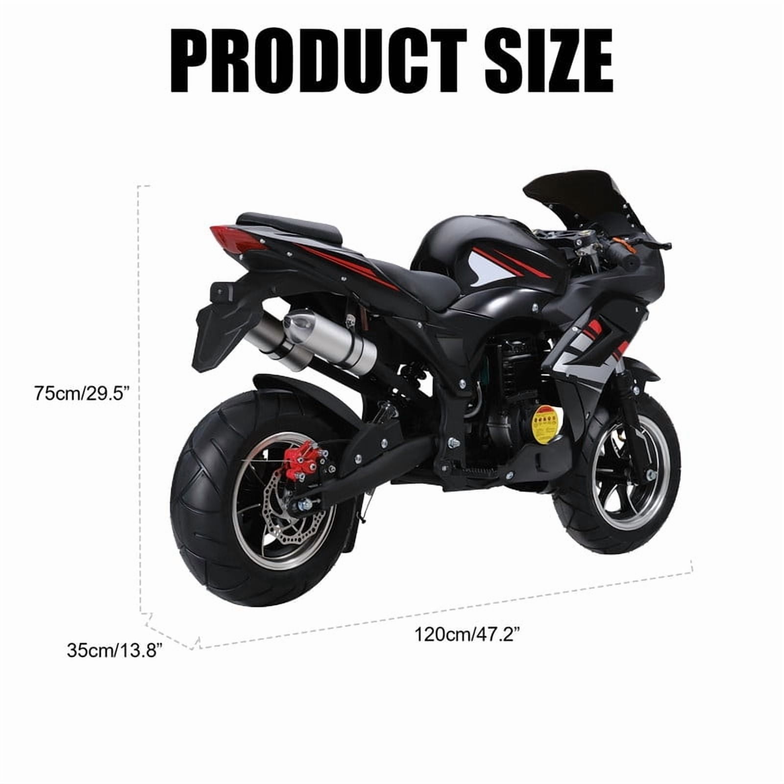 Seipouy 49cc Dirt Bike, Kids Dirt Bike, Mini Motorcycles, Gas Power Motocross, Kids Motorcycle Off Road Pocket Motorbike with Strong Dual Brake, Racing Max Speed 25MPH, Dual Headlights