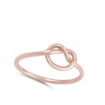 thumbnail image 4 of CHOOSE YOUR COLOR Rose Gold-Tone Infinity Love Knot Promise Ring Sterling Silver Band 925 Female Size 11, 4 of 4