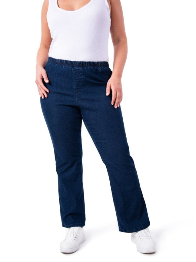 JMS Just My Size by Hanes Women’s Plus Size Pull-On Stretch Denim Bootcut Jeggings
