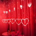 thumbnail image 1 of Halloween Decorations Clearance Sale  LED Heart-shaped Hanging Curtain Lights String Net  Home Party Home Decor F, 1 of 2
