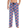 thumbnail image 4 of Top-kevin Usa Flags Waving Pajama Pants Mens Lounge Pants Super Soft Men Pajama Bottoms with Drawstring Pockets Size S, 4 of 13