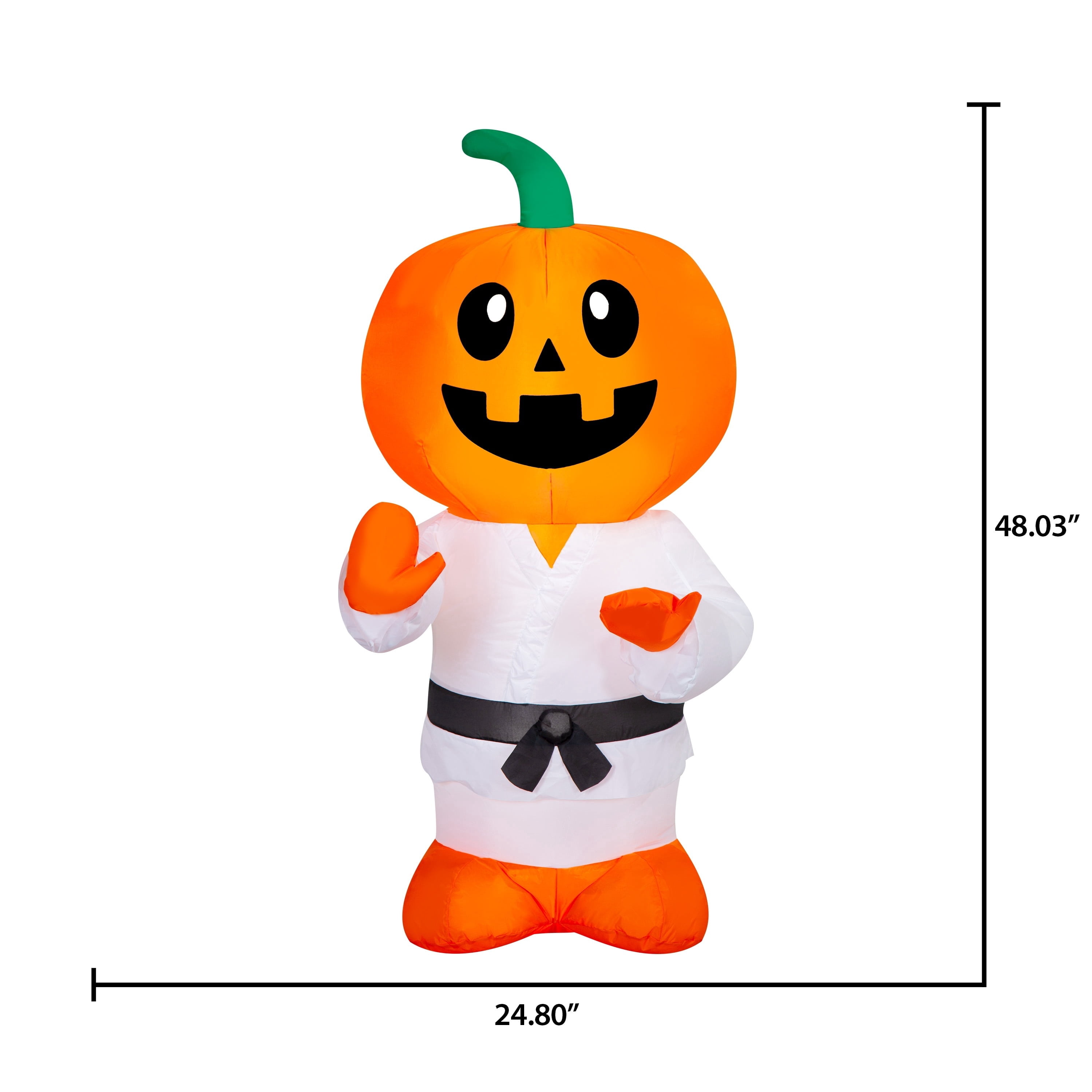Jack-o'-Lantern Ninja Kid Airblown Yard Inflatable, Multicolor, 4', Halloween by Way To Celebrate