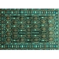 thumbnail image 1 of Ahgly Company Indoor Rectangle Persian Turquoise Blue Traditional Area Rugs, 8' x 12', 1 of 4