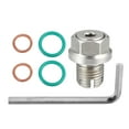 thumbnail image 1 of Unique Bargains 1 Ensemble Bouchon de Drains d'Huile Oversize à Piggyback en Acier Inoxydable à Taraudage Automatique Kit de Réparation de Filetage de Plateau à Huile pour Voiture Motocyclette Ton Argent M14.1-1.5 x 15mm, 1 of 6