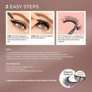 KISS Magnetic False Eyelashes, Strip Lashes, Lure, Black, 12mm, 1 Pair