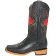thumbnail image 2 of Women's Western Leather Floral Embroidered Cowgirl Boot, 2 of 5