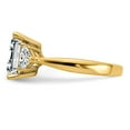 thumbnail image 4 of 14k Yellow Gold Three Stone Engagement Ring Moissanite Size 8.5 (3.25 cttw.), 4 of 7