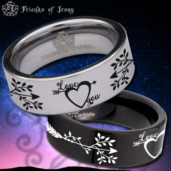 Love You Tungsten Carbide Ring