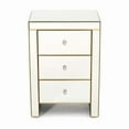 thumbnail image 4 of Nightstand, Nightstand, Mirrored Nightstand, Bedroom Nightstand, MDF Nightstand, Mirrored Nightstand, Three Drawer Nightstand, Mirrored Nightstand with Clear Knobs, 4 of 4