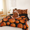 thumbnail image 4 of Erosebridal Basketball Sport Theme 7pcs Bedding Comforter Set,Boys Ball Games Queen Bedding Sets For Kids,Reversible black, 4 of 7