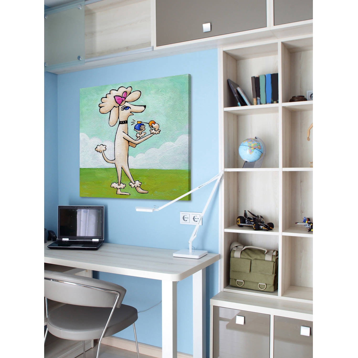"Give a Dog Cologne" Painting Print on Wrapped Canvas