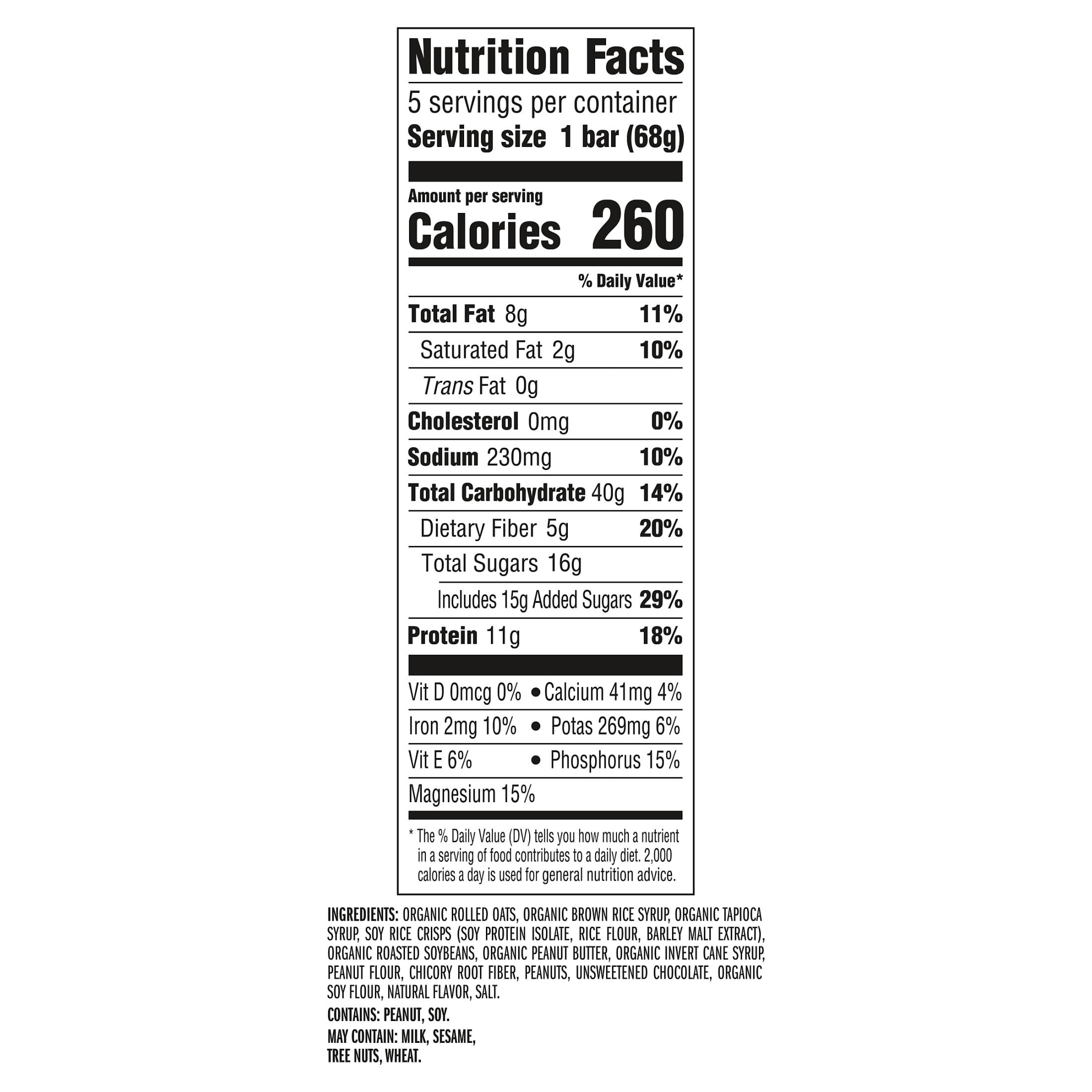CLIF BAR Energy Protein Bars, Chocolate Chip Peanut Crunch, 5ct