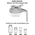 thumbnail image 2 of Jar for Spout Lid for Wide Mouth Jars, Airtight Jar Pitcher Flip Cap Lid with Hand grey PP, 2 of 6