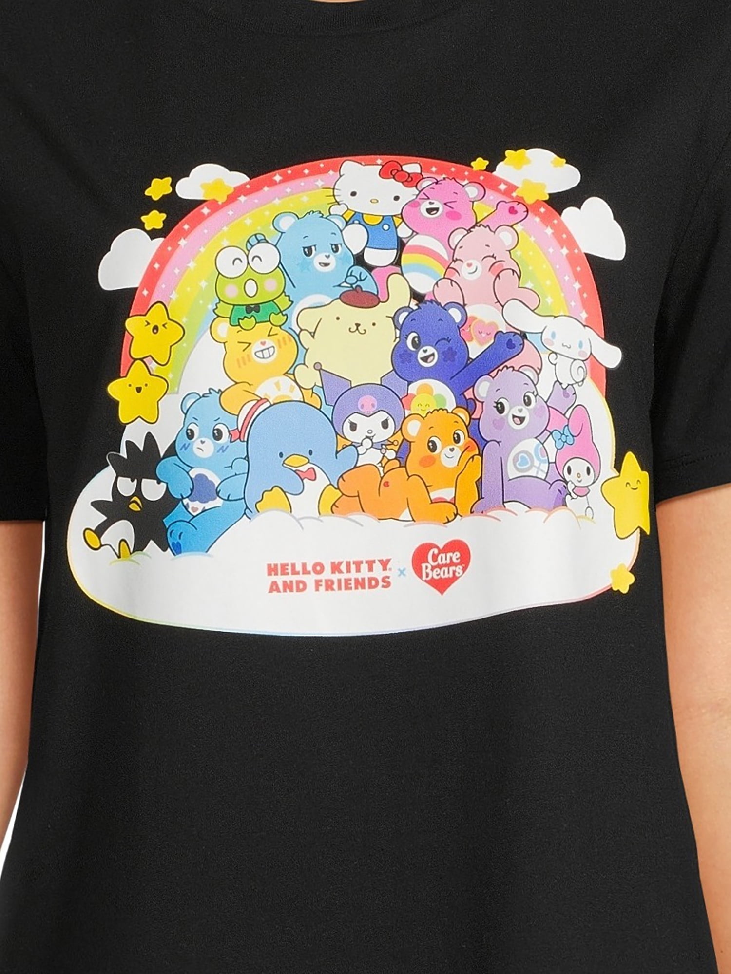 Hello Kitty and Friends X Care Bears Women's Graphic Print T-Shirt, Sizes XS-3XL