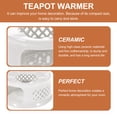 thumbnail image 3 of MasteelfCA Hollow Tea Making Small Stove Teapot Warming Base Household Ceramic Tea Warmer, 3 of 8