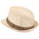 thumbnail image 2 of Sombrero de paja Sombrero de playa de ala corta Sombrero de pescador tejido transpirable para hombres y mujeres, 2 of 6