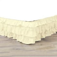 thumbnail image 2 of 3 Layer Ruffled Bedskirt, Essy Care - 100% Microfiber Fabric, 3 Layer Ruffled Bed Skirt Queen Size College 3 Layer Ruffled Bed Skirt 22" Drop - Ivory Solid., 2 of 3