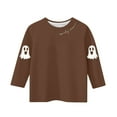 thumbnail image 3 of Frwgonr Girls Shirt Size 3T-12 Crewneck 3/4 Sleeve Shirts Clothes Cute Pullovers Tops Coffee, 3 of 3