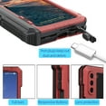 thumbnail image 6 of for Samsung Galaxy Z Fold 5 Metal Case with S Pen Holder, Military Rugged Heavy Duty Z Fold 5 Case Built in Screen Protector Full-Body Drop Protection Kickstand Phone Case for Z Fold 5, Red, 6 of 7