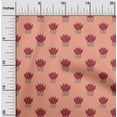 thumbnail image 1 of oneOone Cotton Cambric Fabric Leaves & Lotus Block Print Fabric By Yard 56 Inch Wide, 1 of 1