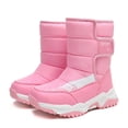 thumbnail image 1 of Botas de nieve para niños, otoño e invierno, zapatos para niños acolchados de algodón, botas para niñas antideslizantes gruesas con forro polar para niños medianos y grandes, 1 of 6