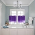 thumbnail image 3 of Purple Waves Kitchen Curtains Small Short 39 Inch Length, Ombre Abstract Art Gradient Modern Grommet Top Bedroom Living Room Curtains, Light Filtering Cafe Curtain Drapes 2 Panels Set 55''x39'', 3 of 9