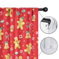 thumbnail image 4 of Blackout Kids Curtains,Red Christmas Gingerbread Man Pattern Childrens Insulated Curtains Set Of 2,Bedroom Essentials,Toddler Room Decor 42"x54", 4 of 5