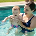 thumbnail image 3 of Aqua SwimSchool Reusable Polyester Swim Diaper for Infants 6-18 Months, 16-28 lbs, Pink Multicolor, 3 of 7