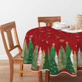 thumbnail image 2 of Christmas Tablecloth 60×84 Inch Rectangular, Christmas Trees Green Washable Table Cover for Party Picnic Dinner Decor, 2 of 6