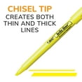 BIC Brite Liner Yellow Highlighter, Chisel Tip, Fluorescent Yellow Ink