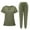 Army Green, variant on JGNGSHN Scrubs Suit Set for Women Modern V-Neck Scrubs Top & Stretch Jogger Pants Nursing Uniform Solid Workwear with 5 Pocket
