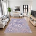 thumbnail image 6 of Addison Rugs Mayfield Premium Machine Washable Transitional Floral Purple Rectangle Rug, 9' x 12', 6 of 6