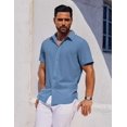 thumbnail image 3 of COOFANDY Mens Casual Shirts Short Sleeve Untucked Casual Dress Shirts, 3 of 6