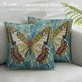 thumbnail image 3 of ONETECH  Vintage Butterfly Throw Pillow Covers Modern Butterflies Pattern Decorative Square Flower Print Cushion Pillowcases for Couch Sofa Home Living Room Car Decor, 3 of 5