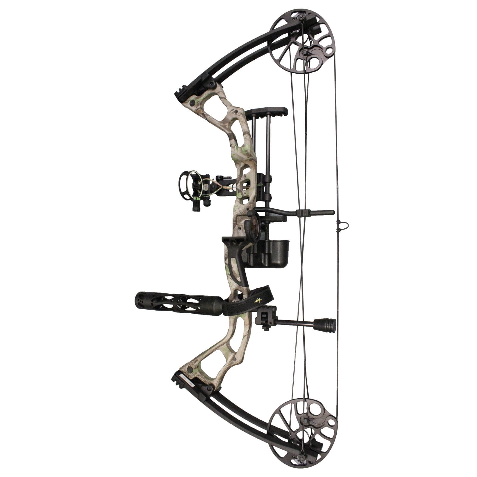 Archery Pro Series Adult Black Compound Bow Set 50-70lb Arrow Rest Sight & Bag 