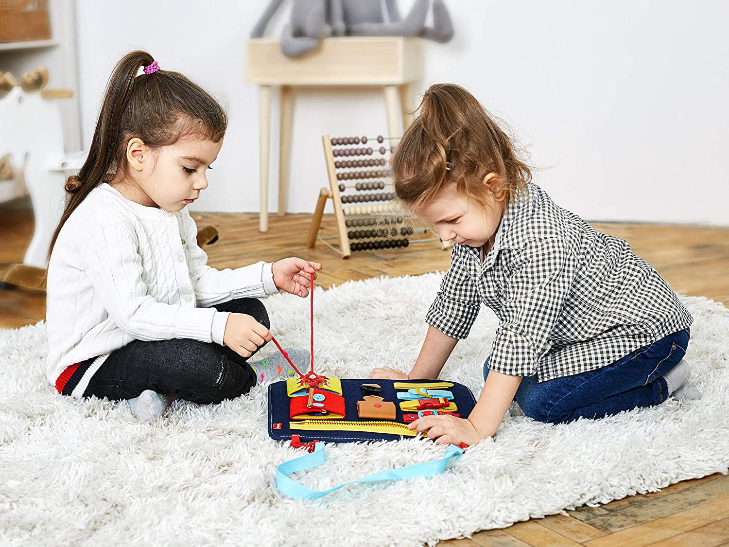 GYUEE Busy Board,Montessori Toys for Toddler,Sensory Board for Learning  Fine Motor&Basic Life Skills for 1 2 3 4 Years 