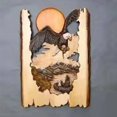thumbnail image 1 of Escultura de madera para colgar en la pared, tallado de animales, hecho a mano, mapache, oso, ciervo, decoración pintada a mano para el hogar, sala de estar, envío directo, 1 of 4
