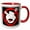 Red/White, variant on 3drose, Zombie Dude Black Zombie Sign 2, 11oz Two-tone Black Mug