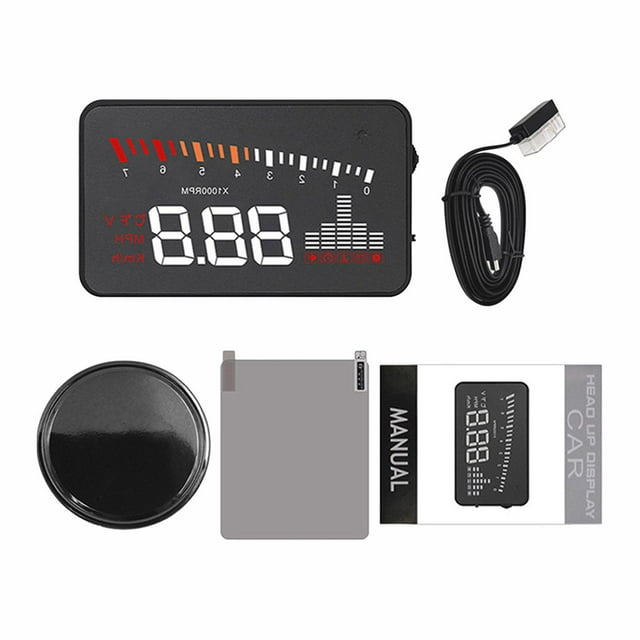 Monitores frontales,Head Up Display Velocímetro HUD,Velocímetro universal de 3,5 pulgadas para hud de coche,head up display coche Vehículos Medición de kilometraje,Panel de control digital