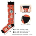 thumbnail image 3 of FORMRS Womens Knee High Socks Casual Long Thick Travel Daily Wear, 1 Pair, Retro Christmas Ornaments Pattern, 3 of 6