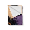 thumbnail image 2 of Eyeball Soft Flannel Fleece Throw Blanket, Pop Art Retro Cartoon Woman with Detailed Eye on Dotted Background, Cozy Plush for Indoor and Outdoor Use, 50" x 60", Lavender Beige and Black, by Ambesonne, 2 of 6