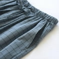 thumbnail image 4 of Men's Casual Plaid Pajama Pants Mens High Waist Loose Cotton Lounge Sleep PJ Bottoms with Pockets, 4 of 7