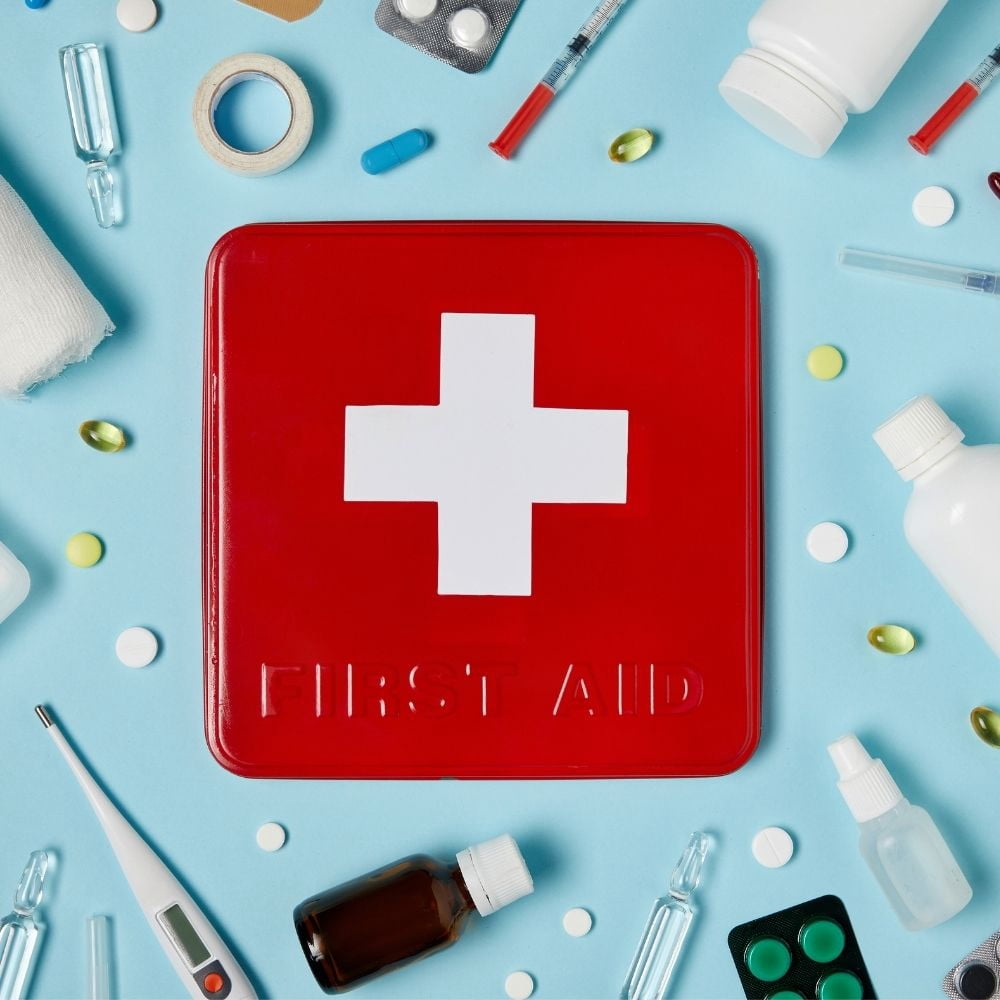 13" x 9" x 3" Plastic Cabinet First Aid Kit - Pre-stocked -1 Count (FAK50P)
