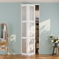 thumbnail image 2 of 36" X 80" 3-Lite Frosted Glass Finished Surface Bi-Fold Door, 2 of 9